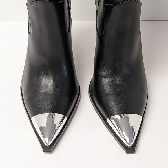 Aldo Tressi Western Boots, Black, Women's 9
