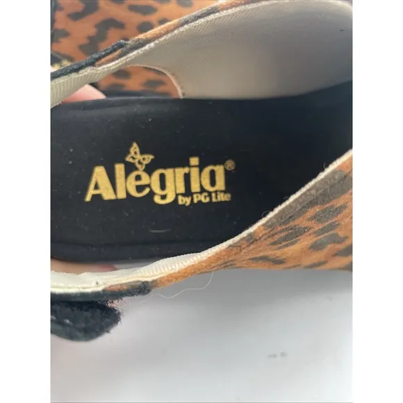 Alegria by PG Lite Eden Women's Size 35 Leopard Print Clogs Slip On Work New