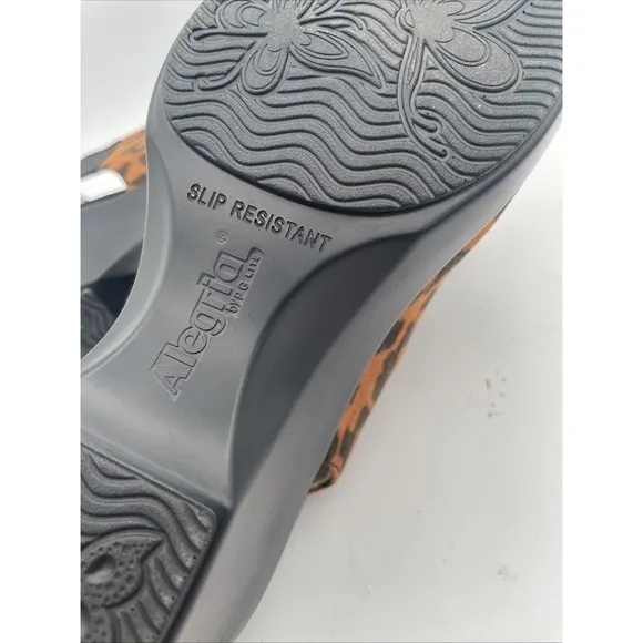 Alegria by PG Lite Eden Women's Size 35 Leopard Print Clogs Slip On Work New
