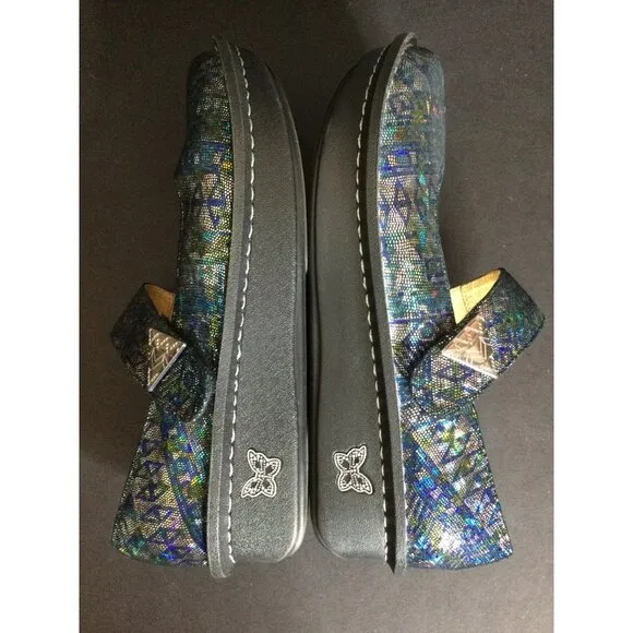Alegria Womens Shoes 39 Paloma Mary Janes Rainbow Sparkle Slip Resistant Size 9