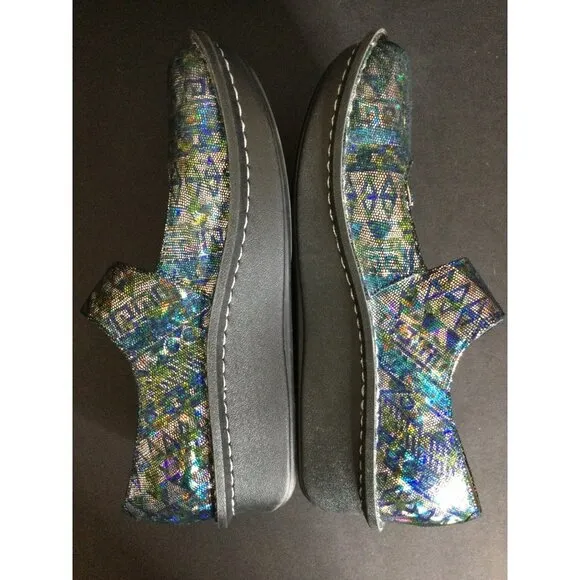 Alegria Womens Shoes 39 Paloma Mary Janes Rainbow Sparkle Slip Resistant Size 9