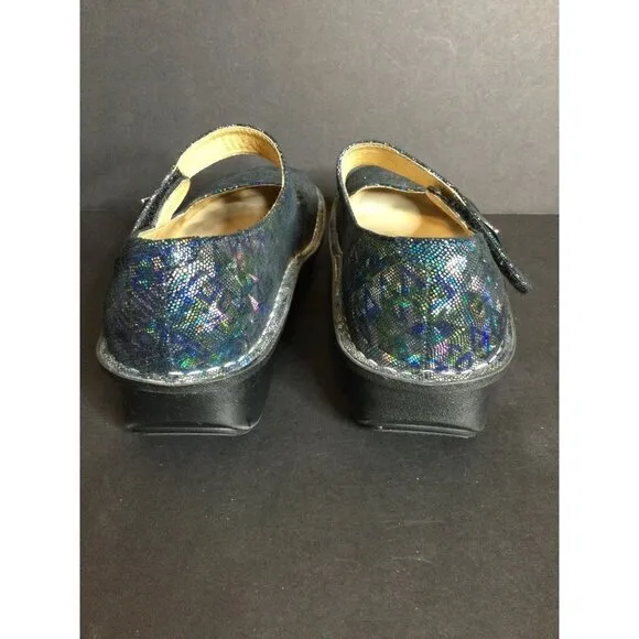 Alegria Womens Shoes 39 Paloma Mary Janes Rainbow Sparkle Slip Resistant Size 9