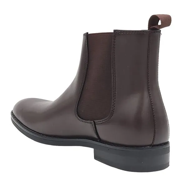 Alfani Men Luka 2 Pull On Chelsea Boots Size US 8M Brown Faux Leather