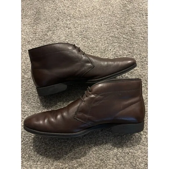 Allen Edmonds Calhoun Brown Soft Leather Chukka Dress Boots Men Size 9.5 D