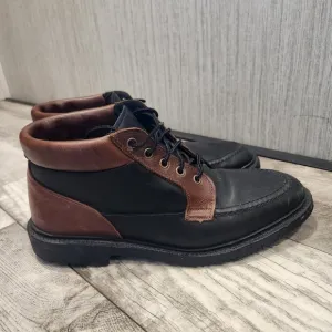 Allen Edmonds Cascade Chukka Leather Boots Black Brown Rubber Sole Men sz 6
