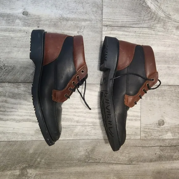Allen Edmonds Cascade Chukka Leather Boots Black Brown Rubber Sole Men sz 6