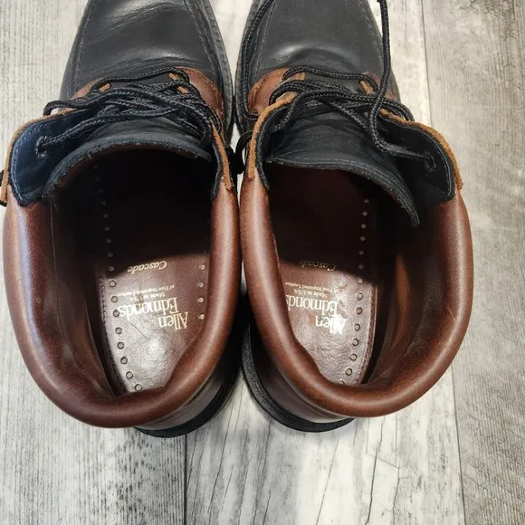 Allen Edmonds Cascade Chukka Leather Boots Black Brown Rubber Sole Men sz 6