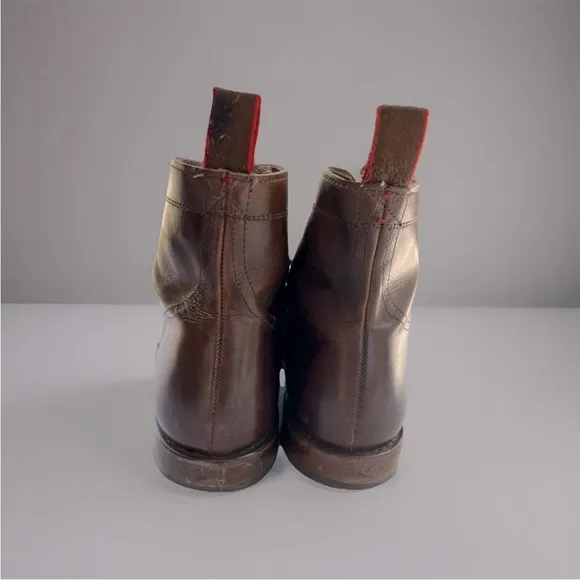 Allen Edmonds Men Brown Leather Lace Up Boots Size 7.5
