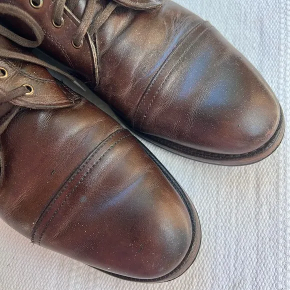 Allen Edmonds Men Brown Leather Lace Up Boots Size 7.5