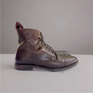 Allen Edmonds Men Brown Leather Lace Up Boots Size 7.5