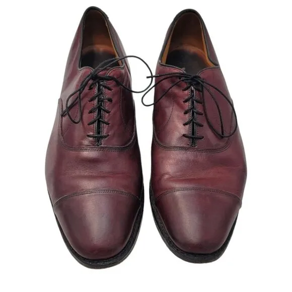Allen Edmonds Oxford Dress Shoes 12 D Park Avenue Luxury Calf Leather Cap Toe