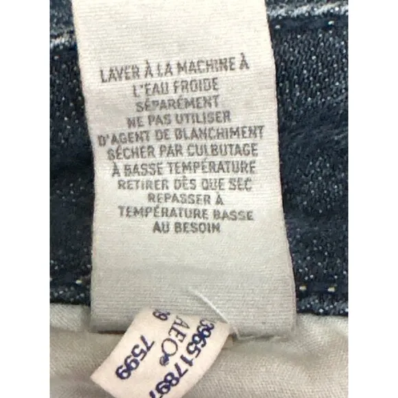 American Eagle Outfitters Straight Leg Stretch Denim Blue Jeans Size 10 Cotton