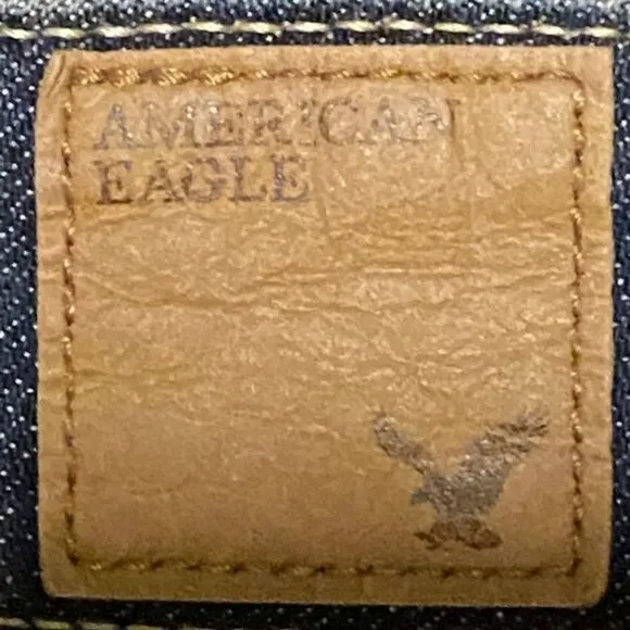 American Eagle Outfitters Straight Leg Stretch Denim Blue Jeans Size 10 Cotton