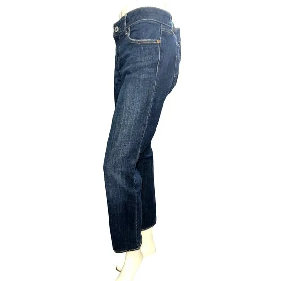 American Eagle Outfitters Straight Leg Stretch Denim Blue Jeans Size 10 Cotton