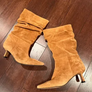 Anthropologie ANGEL ALARCON Suede Slouch Boots