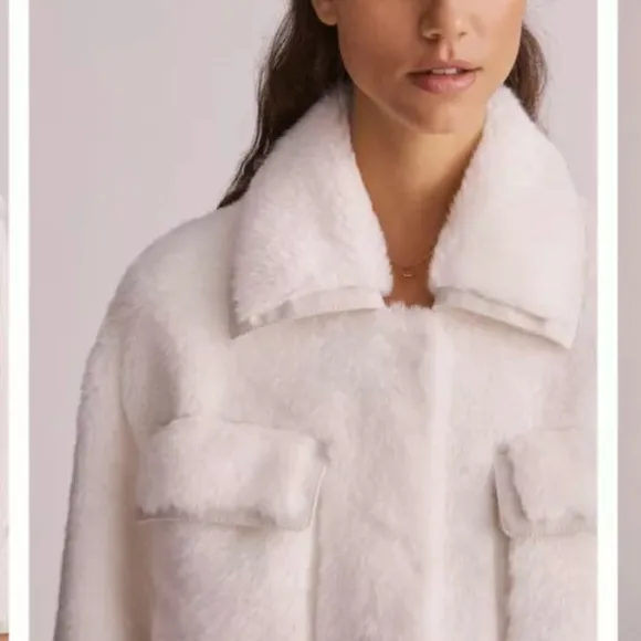 ANTHROPOLOGIE Maeve Cinched Faux Fur Coat.NWT