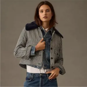 Anthropologie || Maeve Tweed Faux Fur Fur Collar Jacket