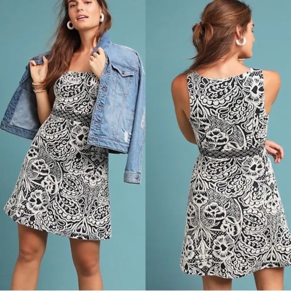 Anthropologie Valery Structured Sleeveless Knit Dress Size M