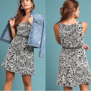 Anthropologie Valery Structured Sleeveless Knit Dress Size M