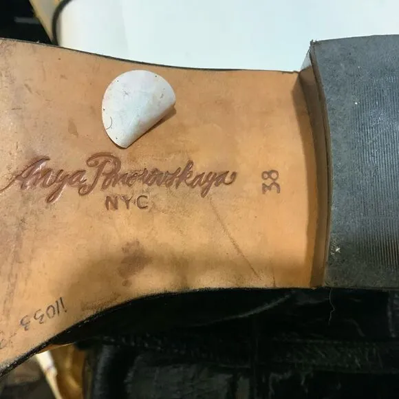 ANYA Ponorovskaya NYC boots women size 38 patent