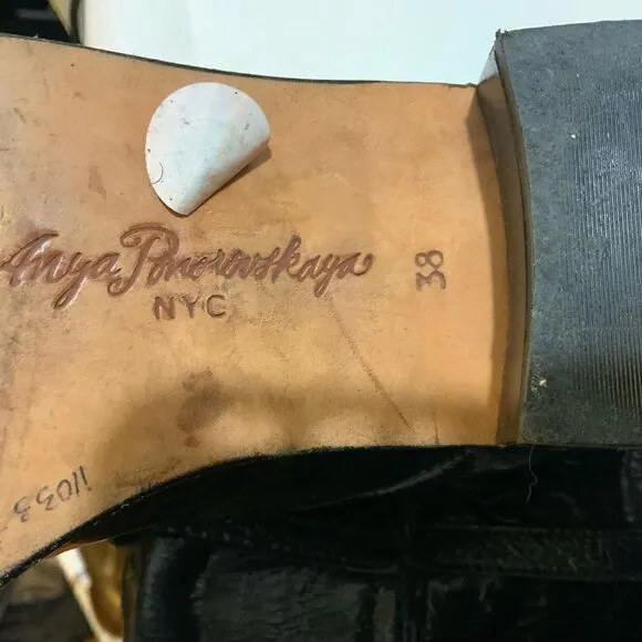 ANYA Ponorovskaya NYC boots women size 38 patent