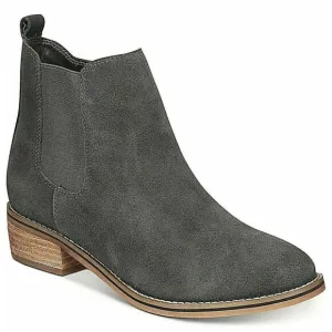 Aqua College Women Block Heel Chelsea Boots Lori Size US 5.5M Dark Grey WP Suede