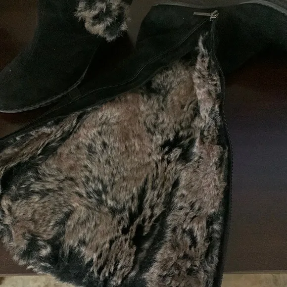 AQUATALIA by Marvin K/ ITALIAN Tall Fur Lined Suede Platform Wedge Boots