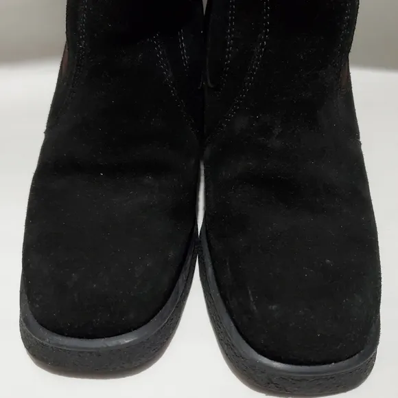 Aquatalia Wool Suede Zip Back Color Block Boots