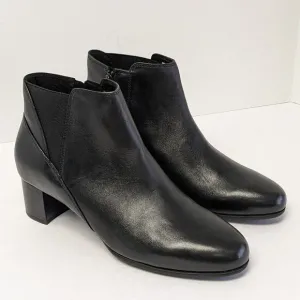 Aravon Career Ankle Boots, Black Leather, Women's 10 Narrow