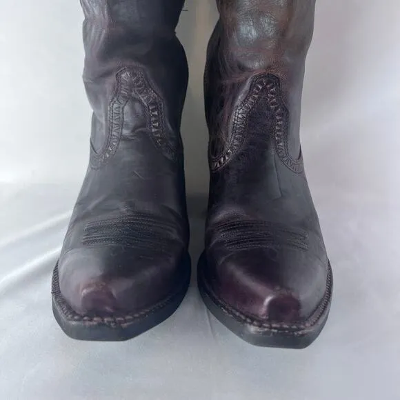Ariat 10011941 Women Sahara Distressed Brown Leather COWBOY WESTERN Boots 9