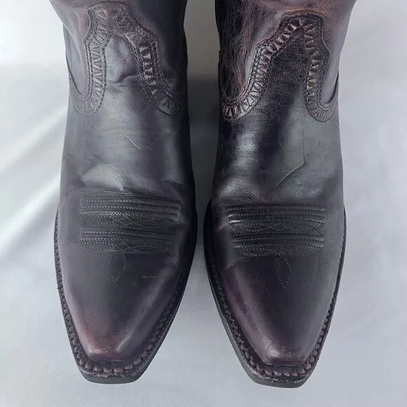 Ariat 10011941 Women Sahara Distressed Brown Leather COWBOY WESTERN Boots 9