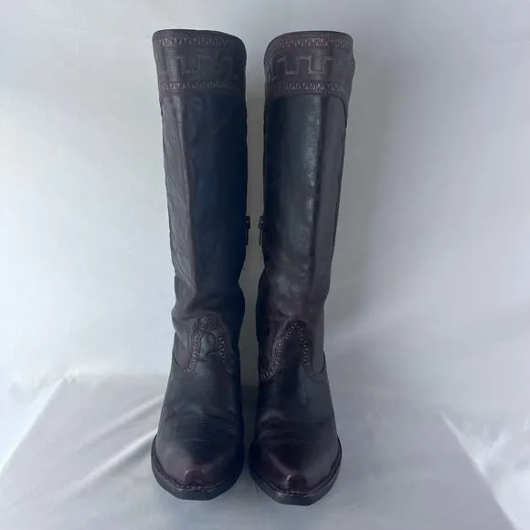 Ariat 10011941 Women Sahara Distressed Brown Leather COWBOY WESTERN Boots 9