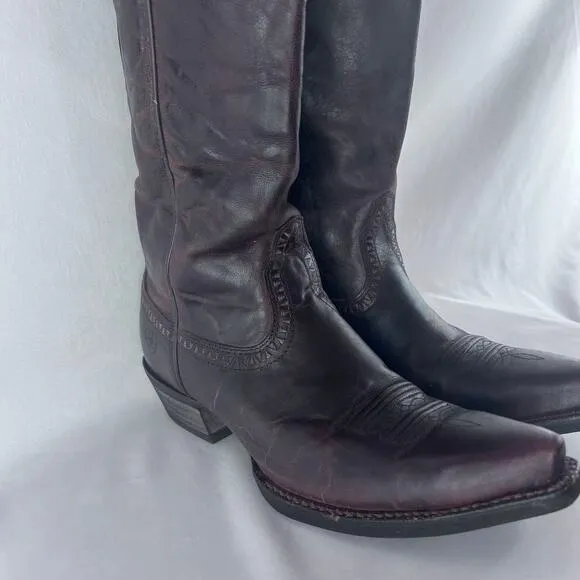 Ariat 10011941 Women Sahara Distressed Brown Leather COWBOY WESTERN Boots 9