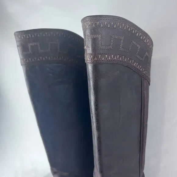 Ariat 10011941 Women Sahara Distressed Brown Leather COWBOY WESTERN Boots 9