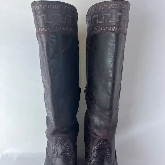 Ariat 10011941 Women Sahara Distressed Brown Leather COWBOY WESTERN Boots 9