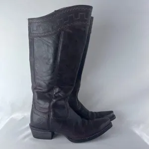 Ariat 10011941 Women Sahara Distressed Brown Leather COWBOY WESTERN Boots 9