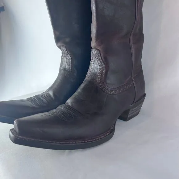 Ariat 10011941 Women Sahara Distressed Brown Leather COWBOY WESTERN Boots 9