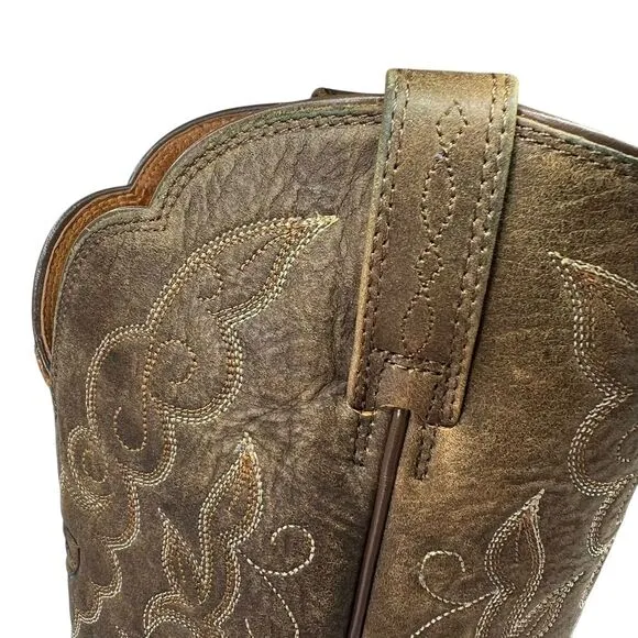Ariat 15729 Heritage Western J Toe Tan Brown Leather Boots Sz 9.5B Women