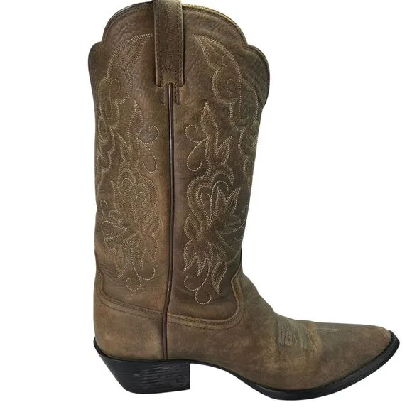 Ariat 15729 Heritage Western J Toe Tan Brown Leather Boots Sz 9.5B Women