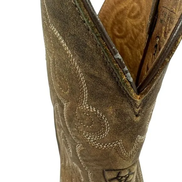 Ariat 15729 Heritage Western J Toe Tan Brown Leather Boots Sz 9.5B Women