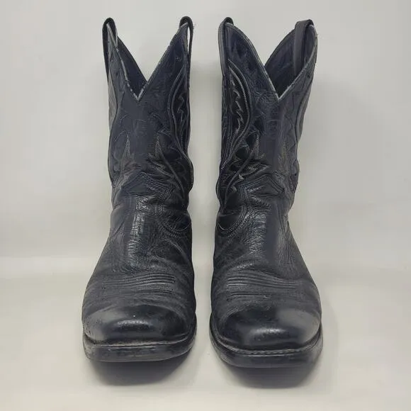 Ariat Boots Men 11D Black Deertan Leather Western Cowboy Legend Phoenix 10010938