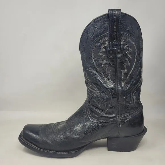 Ariat Boots Men 11D Black Deertan Leather Western Cowboy Legend Phoenix 10010938
