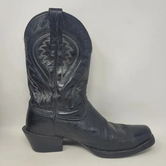 Ariat Boots Men 11D Black Deertan Leather Western Cowboy Legend Phoenix 10010938