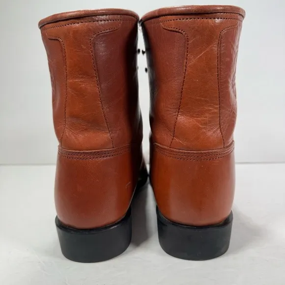 Ariat Brown Leather A-2 Competitor Roper Lace Up Work Boots Men Size 8.5