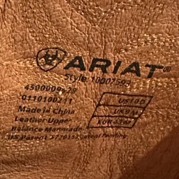 Ariat Cowboy Boots Men Size 10D 10007594 Outdoors WorkWear Ranching