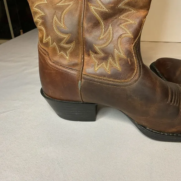 ARIAT Heritage R Toe Brown Western Cowboy Boots Men's Size 10.5 D Leather NICE!