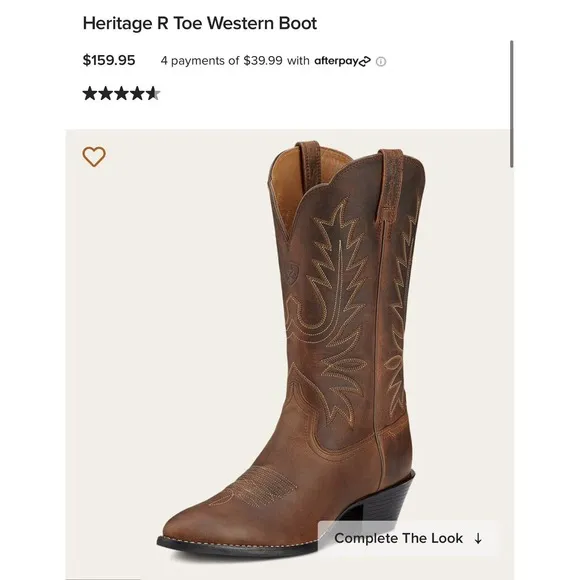 ARIAT Heritage R Toe Brown Western Cowboy Boots Men's Size 10.5 D Leather NICE!