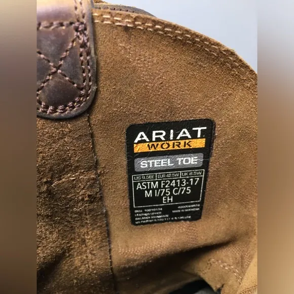Ariat Men 10010134 Sierra Western Leather Cowboy Wide Steel Square Toe Boots 9.5