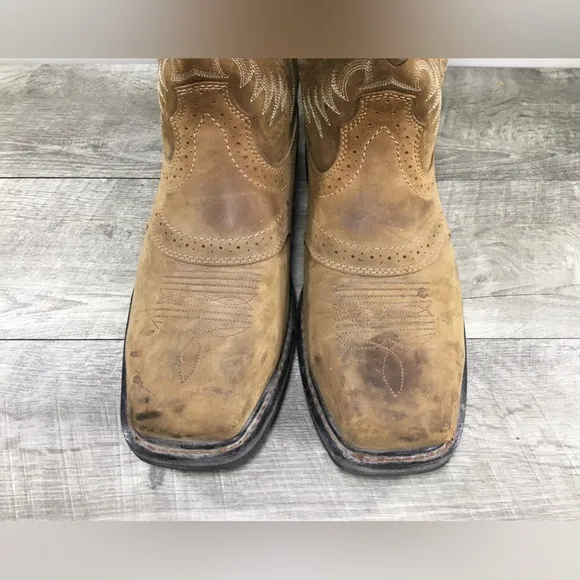 Ariat Men 10010134 Sierra Western Leather Cowboy Wide Steel Square Toe Boots 9.5