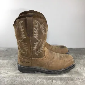 Ariat Men 10010134 Sierra Western Leather Cowboy Wide Steel Square Toe Boots 9.5